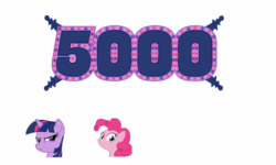 Size: 500x300 | Tagged: safe, artist:theelinker, imported from derpibooru, pinkie pie, twilight sparkle, pony, animated, bouncing, clone, clones, electricity, female, followers, loop, milestone, pinkie clone, ponymotes, simple background, white background, xk-class end-of-the-world scenario