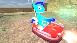 Size: 1176x664 | Tagged: safe, imported from derpibooru, oc, oc only, 3d, building, bumper cars, game, gmod, text