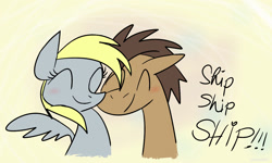 Size: 1280x768 | Tagged: safe, artist:pandan009, imported from derpibooru, derpy hooves, doctor whooves, time turner, pegasus, pony, doctorderpy, duo, female, male, mare, shipping, straight