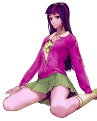 Size: 760x944 | Tagged: safe, artist:hasbrony, imported from derpibooru, twilight sparkle, human, clothes, female, humanized, skirt, solo, upskirt