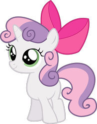 Size: 1892x2430 | Tagged: dead source, safe, artist:incognito-i, imported from derpibooru, sweetie belle, somepony to watch over me, apple bloom's bow, bow, female, simple background, solo, transparent background, vector