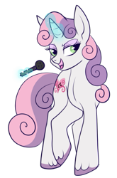 Size: 367x556 | Tagged: safe, artist:lulubell, imported from derpibooru, sweetie belle, older, simple background, singing, transparent background