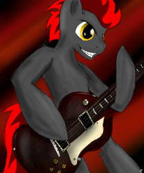 Size: 816x979 | Tagged: safe, artist:itouchpandas, imported from derpibooru, oc, oc only, guitar, solo