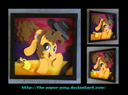 Size: 1280x958 | Tagged: safe, artist:the-paper-pony, imported from derpibooru, boneless, cheese sandwich, hat, male, open mouth, solo