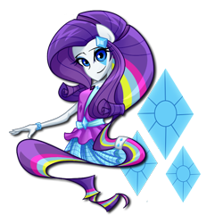 Size: 800x800 | Tagged: safe, artist:95nika, imported from derpibooru, rarity, equestria girls, rainbow rocks, female, ponied up, solo