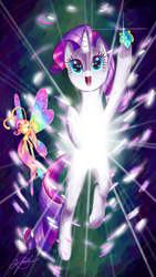 Size: 2160x3840 | Tagged: safe, artist:halem1991, imported from derpibooru, fluttershy, rarity, breeziefied, race swap