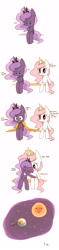 Size: 1300x5500 | Tagged: safe, artist:joycall6, imported from derpibooru, princess celestia, princess luna, alicorn, pony, alicorn eclipse, catasterism, cold, comic, cute, earth, eclipse, lunar eclipse, moon, solar eclipse, sun