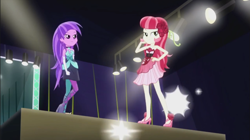 Size: 851x476 | Tagged: safe, imported from derpibooru, screencap, amethyst star, roseluck, sparkler, equestria girls, life is a runway