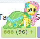 Size: 81x79 | Tagged: safe, imported from derpibooru, fluttershy, 666, april fools, april fools 2015, clothes, desktop ponies, dress, exploitable meme, gala dress, meme, meta, number of the beast, tags