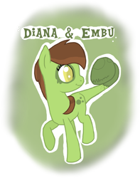 Size: 1541x1956 | Tagged: safe, artist:neighday, imported from derpibooru, oc, oc only, oc:diana and embu, pony, augmented tail, fanart, plant