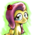 Size: 1000x1000 | Tagged: safe, artist:ushiro no kukan, imported from derpibooru, fluttershy, female, flower in hair, solo