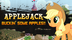 Size: 1920x1080 | Tagged: safe, artist:dashiemlpfim, imported from derpibooru, applejack, parody, style emulation, super smash bros., super smash bros. 4, sweet apple acres, vector, wallpaper