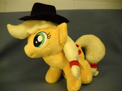 Size: 1024x768 | Tagged: safe, artist:xsjado78, imported from derpibooru, applejack, fedora, hat, irl, photo, plushie