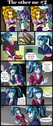 Size: 1259x2978 | Tagged: safe, artist:namygaga, imported from derpibooru, adagio dazzle, aria blaze, sonata dusk, comic:the other me, equestria girls, comic, self ponidox