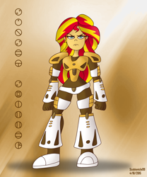 Size: 3330x4000 | Tagged: safe, artist:scobionicle99, imported from derpibooru, sunset shimmer, equestria girls, bionicle, crossover, female, lego, matoran language, solo, takanuva