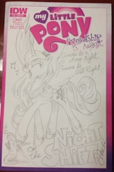 Size: 525x794 | Tagged: safe, artist:andypriceart, imported from derpibooru, princess luna, tiberius, singing, the commodores, traditional art