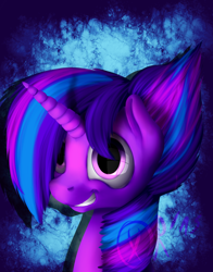 Size: 1024x1308 | Tagged: safe, artist:xormak, imported from derpibooru, twilight sparkle, alicorn, pony, castle sweet castle, alternate hairstyle, female, mare, portrait, punklight sparkle, solo, twilight sparkle (alicorn)