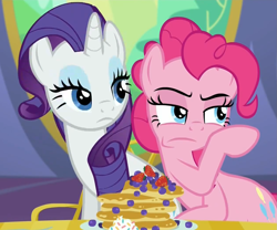 Size: 1261x1047 | Tagged: safe, imported from derpibooru, screencap, pinkie pie, rarity, castle sweet castle, reaction image