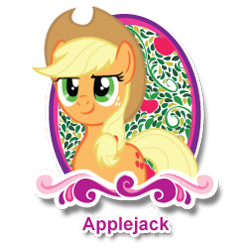 Size: 252x252 | Tagged: safe, imported from derpibooru, applejack, female, official, solo