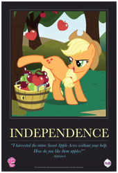 Size: 5075x7475 | Tagged: safe, imported from derpibooru, applejack, 2012, absurd resolution, female, motivational poster, official, poster, solo