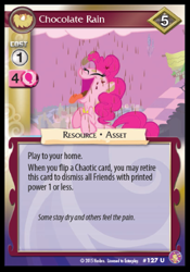 Size: 341x486 | Tagged: safe, imported from derpibooru, pinkie pie, absolute discord, card, ccg, chocolate rain, enterplay