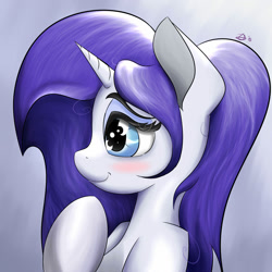 Size: 2000x2000 | Tagged: safe, artist:ironheart3498, imported from derpibooru, rarity, alternate hairstyle, female, profile, solo