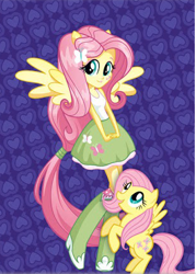 Size: 310x433 | Tagged: safe, imported from derpibooru, fluttershy, pony, equestria girls, alternative cutie mark placement, equestria girls plus, facial cutie mark, female, human ponidox, official, ponied up, self ponidox, solo, stock vector