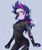 Size: 500x600 | Tagged: dead source, safe, artist:baekgup, imported from derpibooru, twilight sparkle, equestria girls, it's about time, clothes, equestria girls interpretation, female, future twilight, lightning, looking at you, messy hair, metal gear, scar, scene interpretation, simple background, skinsuit, solid sparkle, solo, tight clothing, torn clothes