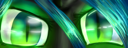 Size: 1024x391 | Tagged: safe, artist:shiroshototsu, imported from derpibooru, queen chrysalis, changeling, changeling queen, close-up, eyes, female, looking at you, solo