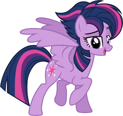 Size: 1955x1849 | Tagged: safe, artist:davidsfire, imported from derpibooru, twilight sparkle, alicorn, pony, castle sweet castle, alternate hairstyle, female, mare, punklight sparkle, simple background, solo, transparent background, twilight sparkle (alicorn), vector