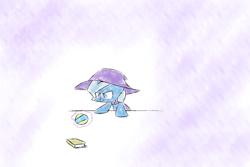 Size: 1280x853 | Tagged: safe, artist:bakasan, deleted from derpibooru, imported from derpibooru, trixie, pony, unicorn, the little magician, female, filly, magic, mare, younger