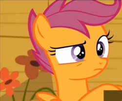 Size: 562x466 | Tagged: safe, imported from derpibooru, screencap, scootaloo, pony, bloom and gloom, cropped, female, filly, foal, solo