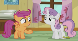 Size: 851x452 | Tagged: safe, imported from derpibooru, screencap, apple bloom, scootaloo, sweetie belle, bloom and gloom, cute, cutie mark crusaders, disappointed