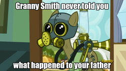 Size: 960x540 | Tagged: safe, edit, edited screencap, imported from derpibooru, screencap, max raid, earth pony, pony, bloom and gloom, cropped, darth vader, image macro, male, meme, pest control pony, pest pony, reference, solo, star wars