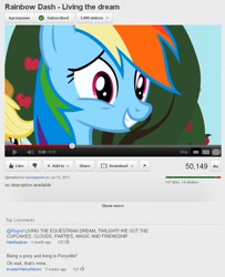 Size: 665x820 | Tagged: safe, imported from derpibooru, screencap, rainbow dash, the ticket master, kyrospawn, text, youtube, youtube comments