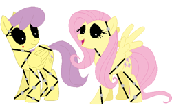 Size: 644x394 | Tagged: safe, artist:bernardofoquita, imported from derpibooru, fluttershy, parasol, animatronic, blushing, chicashy, five nights at pinkie's, toy parasol