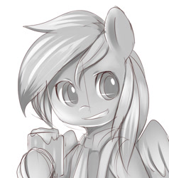 Size: 824x865 | Tagged: safe, artist:ende26, imported from derpibooru, rainbow dash, female, monochrome, solo