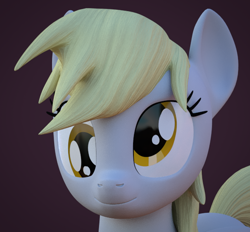 Size: 586x543 | Tagged: safe, artist:3d thread, artist:creatorofpony, imported from derpibooru, derpy hooves, pony, /mlp/, 3d, 3d model, blender, female, modified, solo