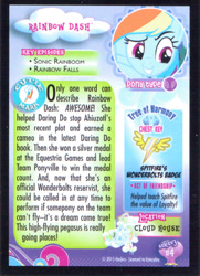 Size: 507x700 | Tagged: safe, imported from derpibooru, rainbow dash, card, enterplay, trading card