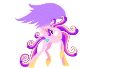 Size: 1000x563 | Tagged: safe, artist:vitannyy, imported from derpibooru, princess cadance, female, raised hoof, simple background, solo, spread wings, transparent background
