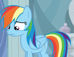 Size: 779x599 | Tagged: safe, imported from derpibooru, screencap, rainbow dash, tanks for the memories, female, sad, solo