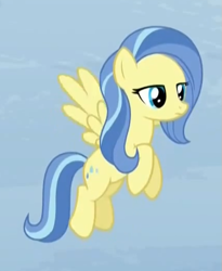 Size: 429x523 | Tagged: safe, imported from derpibooru, screencap, sunshower, pegasus, pony, tanks for the memories, cropped, female, flying, mare, solo