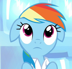 Size: 1089x1039 | Tagged: safe, imported from derpibooru, screencap, rainbow dash, pony, tanks for the memories, clothes, female, lab coat, solo