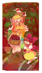 Size: 2300x3980 | Tagged: safe, artist:mili-kat, imported from derpibooru, apple bloom, applejack, human, humanized