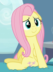 Size: 759x1033 | Tagged: safe, imported from derpibooru, screencap, fluttershy, tanks for the memories, comforting, cute, female, floppy ears, sitting, solo