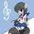 Size: 1080x1080 | Tagged: safe, artist:mabo3, imported from derpibooru, octavia melody, anthro, semi-anthro, clothes, female, school uniform, skirt, solo