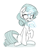 Size: 773x942 | Tagged: safe, artist:xieril, imported from derpibooru, rarity, chest fluff, female, monochrome, popsicle, solo