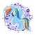 Size: 1024x1024 | Tagged: safe, artist:kazziepones, imported from derpibooru, rainbow dash, backwards cutie mark, chibi, female, rearing, simple background, solo, transparent background