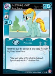 Size: 640x882 | Tagged: safe, imported from derpibooru, lightning dust, absolute discord, card, ccg, enterplay