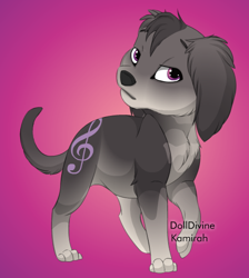 Size: 492x550 | Tagged: safe, imported from derpibooru, octavia melody, dog, cutie mark, furry, species swap